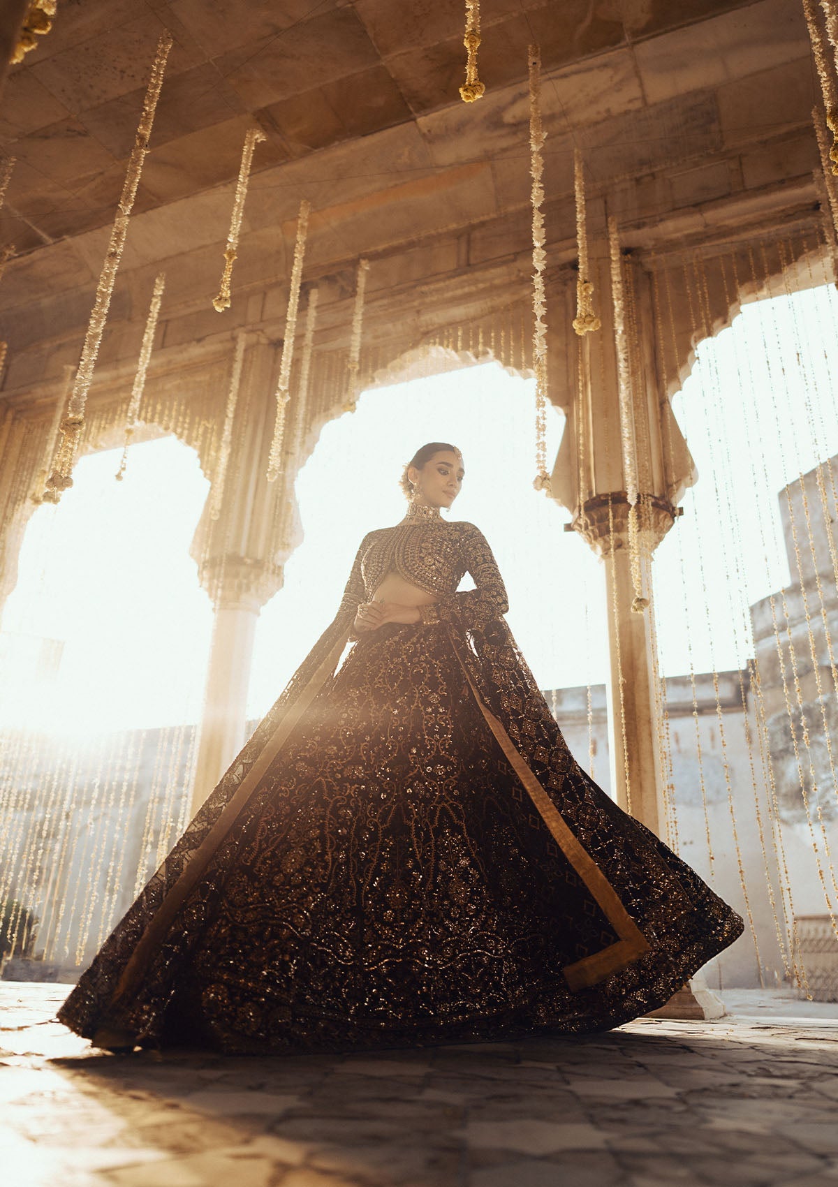 DASTOOR - LOOK 01 Black Lehnga Choli For Formal Events - Pakistani Designer Wear for Women in UK | Kifat