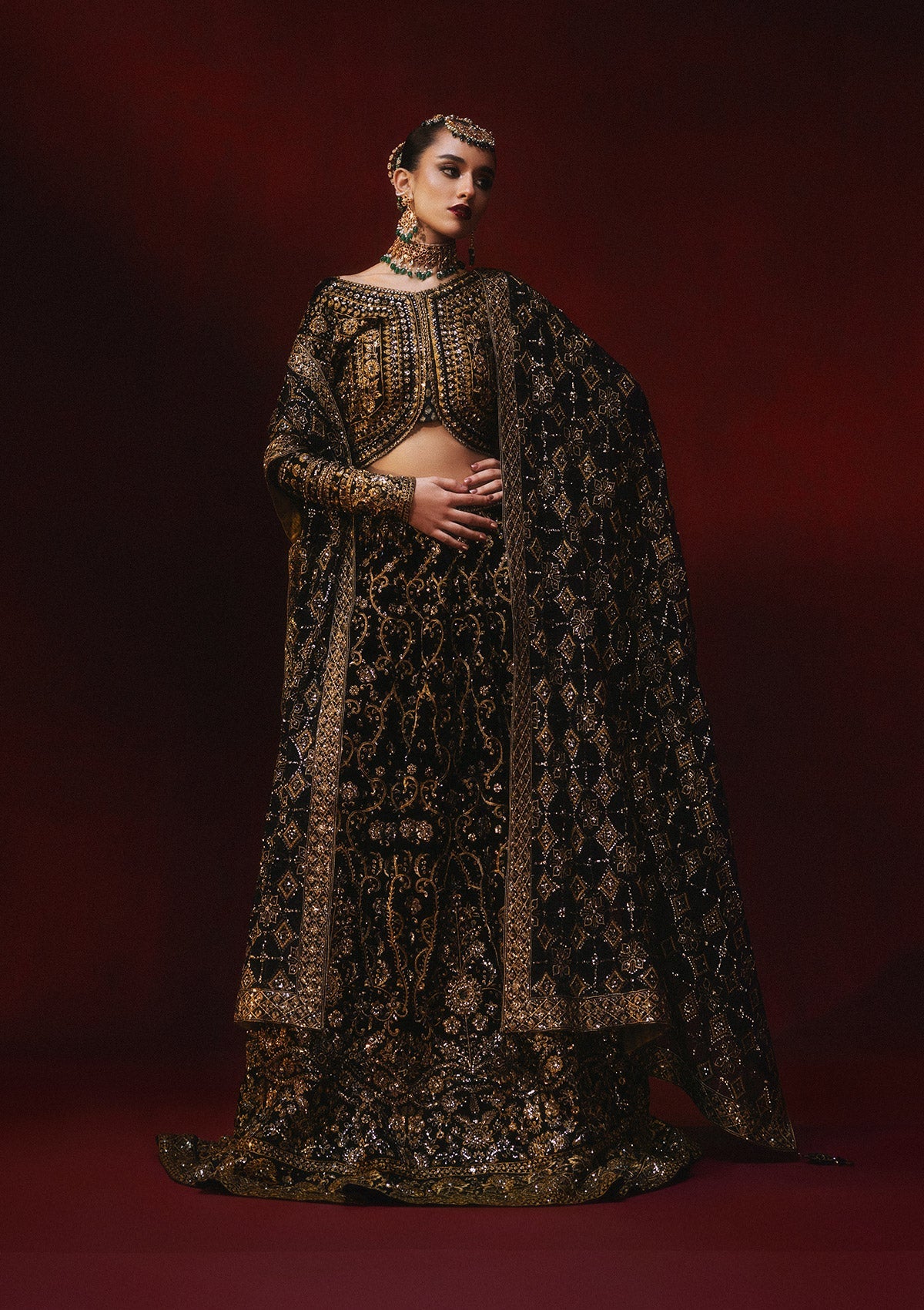 DASTOOR - LOOK 01 Black Lehnga Choli For Formal Events - Pakistani Designer Wear for Women in UK | Kifat