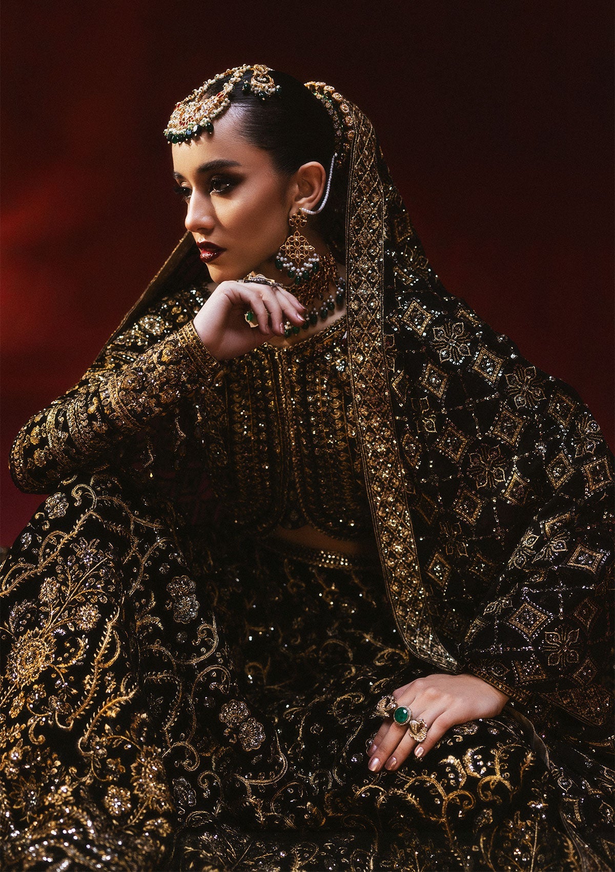 DASTOOR - LOOK 01 Black Lehnga Choli For Formal Events - Pakistani Designer Wear for Women in UK | Kifat