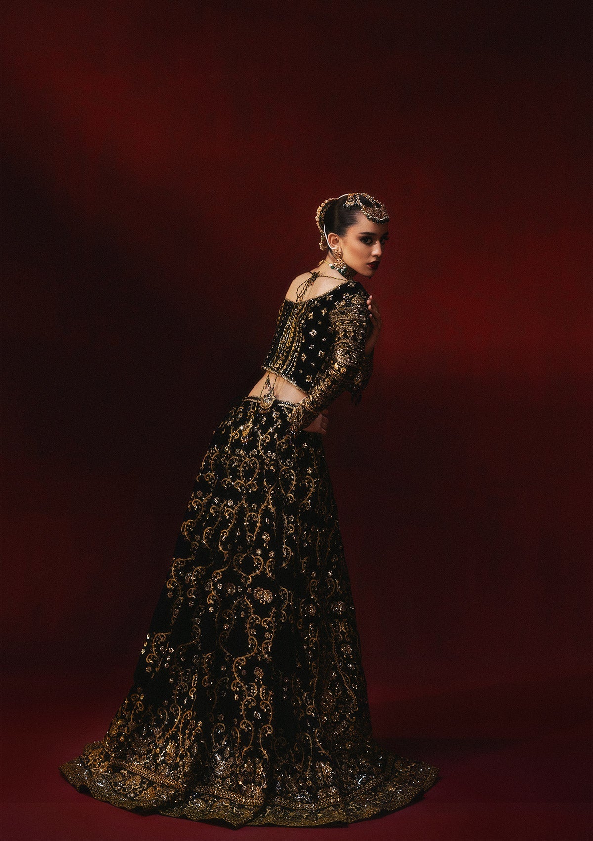 DASTOOR - LOOK 01 Black Lehnga Choli For Formal Events - Pakistani Designer Wear for Women in UK | Kifat