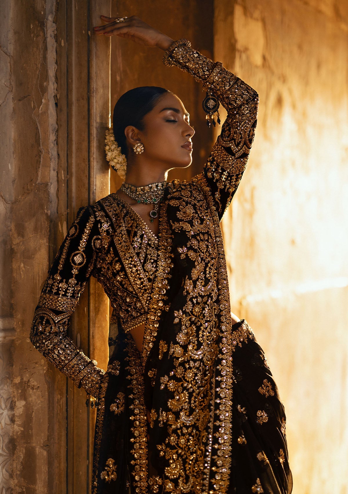 DASTOOR - LOOK 04 Black Trouser For Formal Events - Pakistani Designer Wear for Women in UK | Kifat