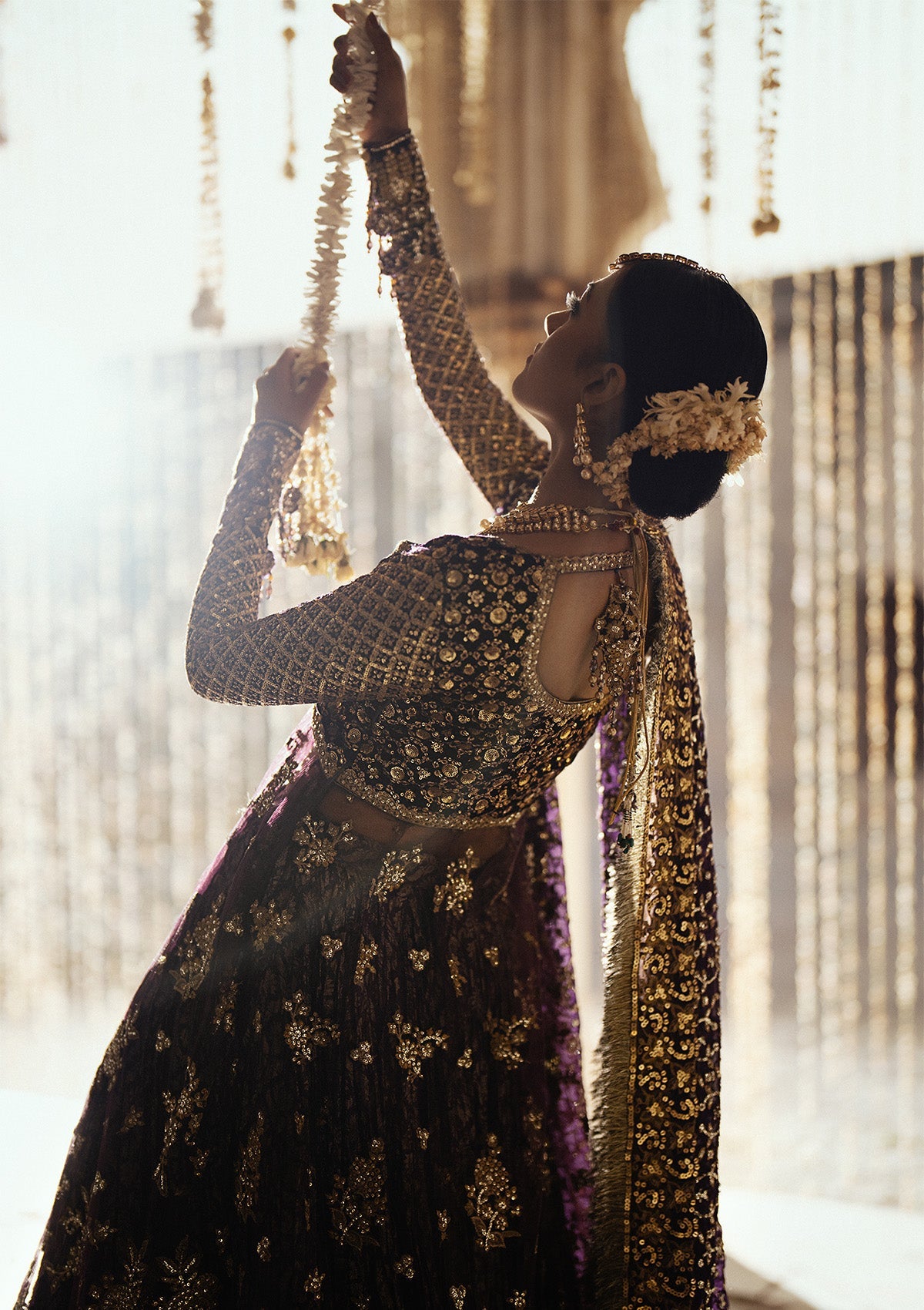 DASTOOR - LOOK 10 Midnight Purple Peshwas For Formal Events - Pakistani Designer Wear for Women in UK | Kifat