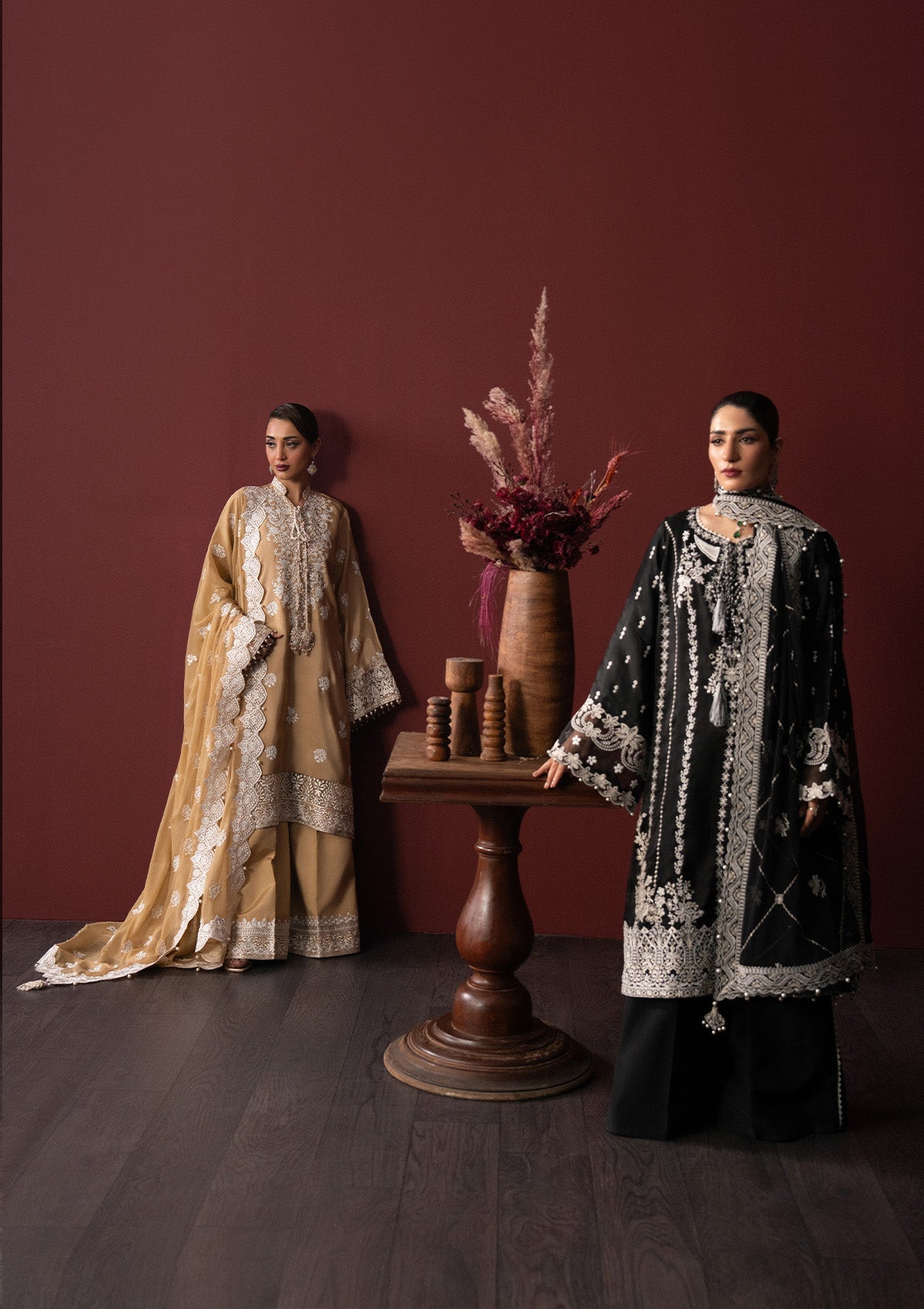 LADY AIK '25 - VOL. 1 - LOOK 02 Black Long Shirt For Luxury Events - Pakistani Designer Wear for Women in UK | Kifat