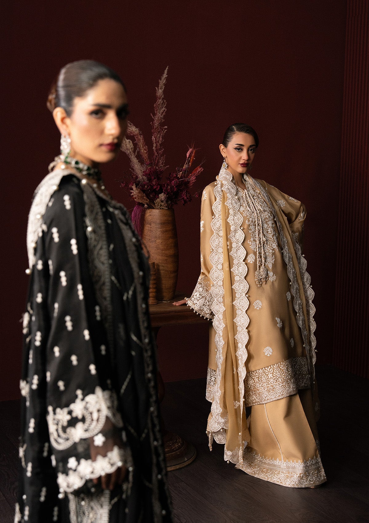 LADY AIK '25 - VOL. 1 - LOOK 04 Beige Long Shirt For Luxury Events - Pakistani Designer Wear for Women in UK | Kifat