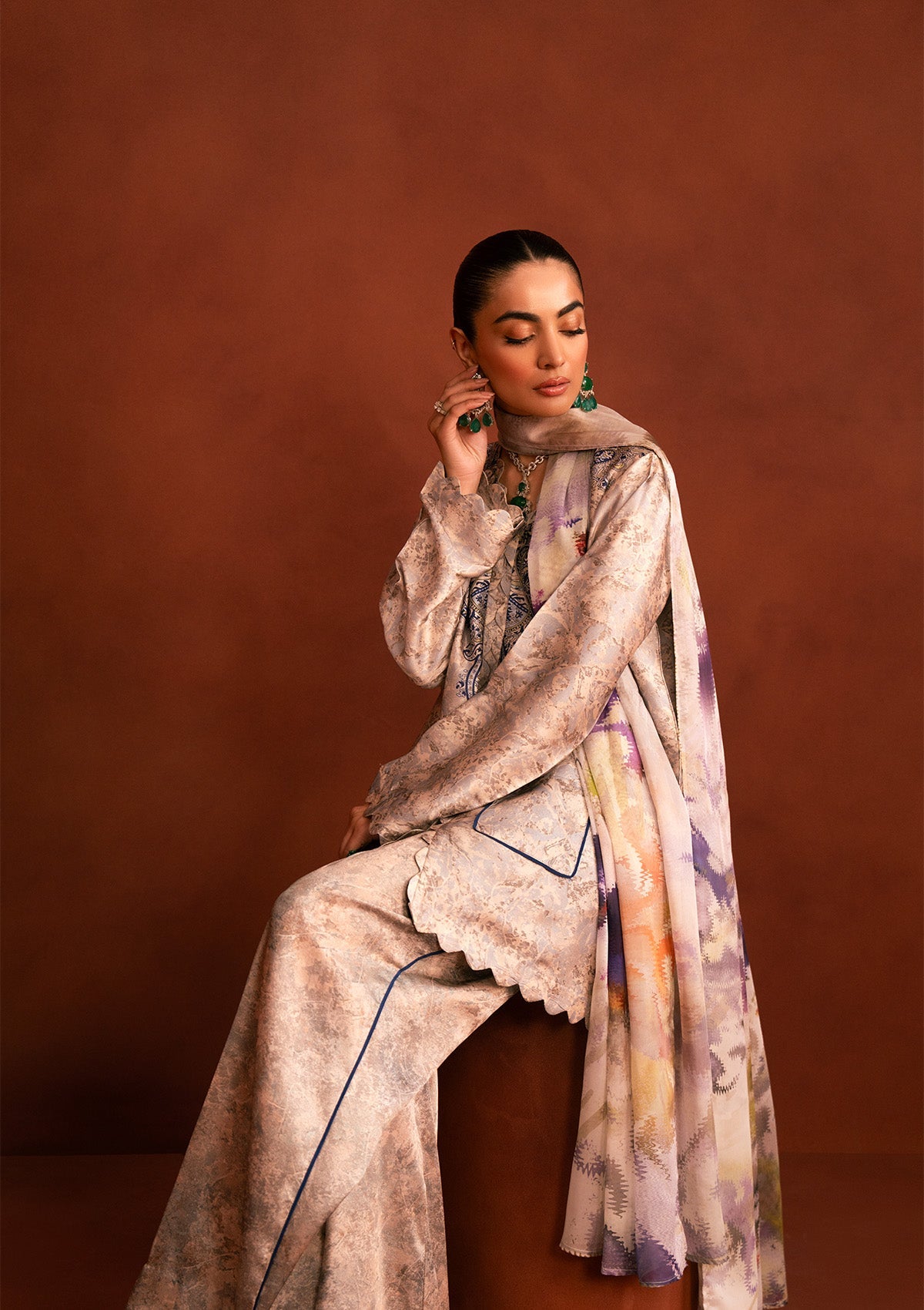 MISS AIK - RTW '25 D2 - LOOK 04 White Short Shirt with Plazo For Luxury Events - Pakistani Designer Wear for Women in UK | Kifat