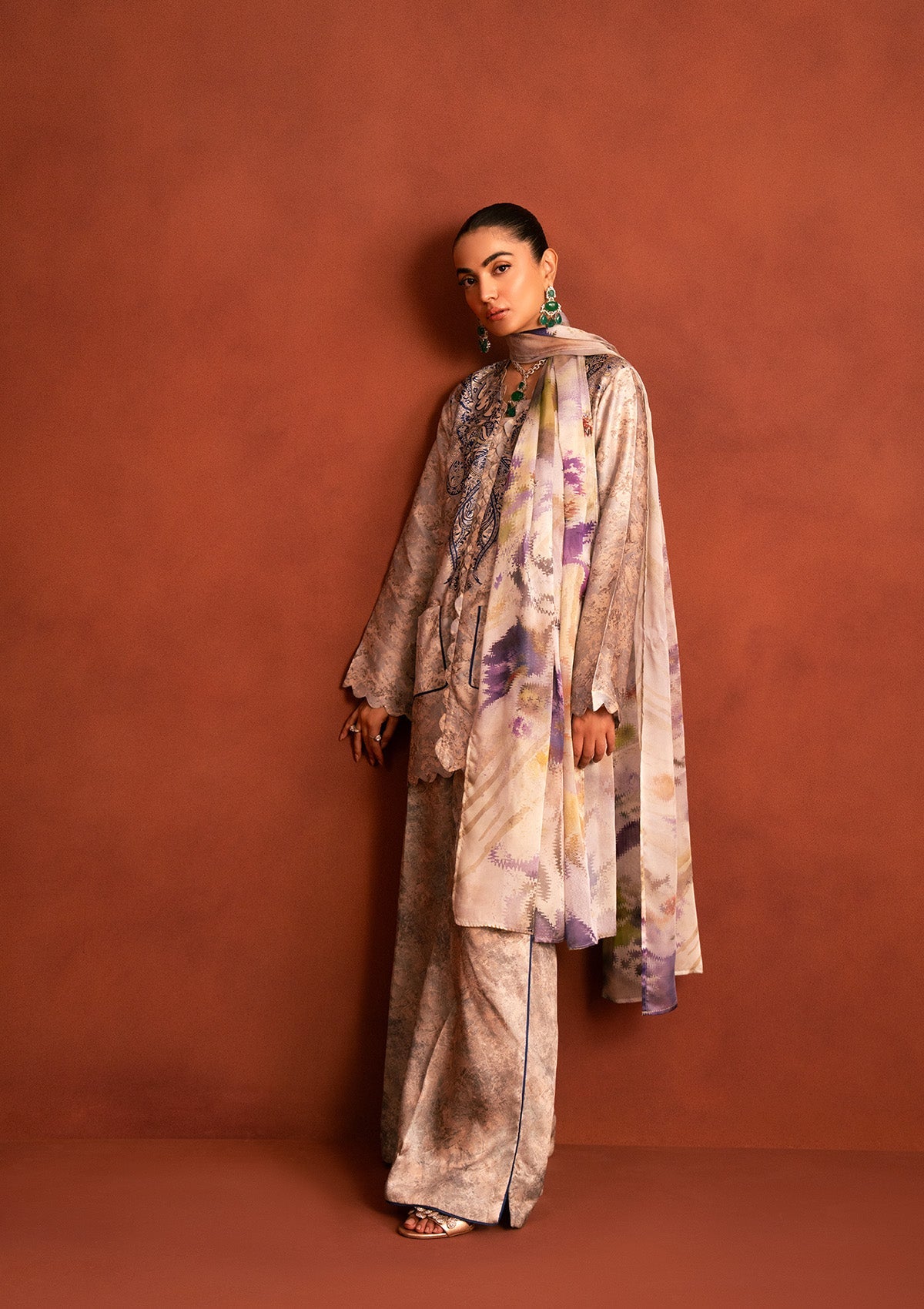 MISS AIK - RTW '25 D2 - LOOK 04 White Short Shirt with Plazo For Luxury Events - Pakistani Designer Wear for Women in UK | Kifat