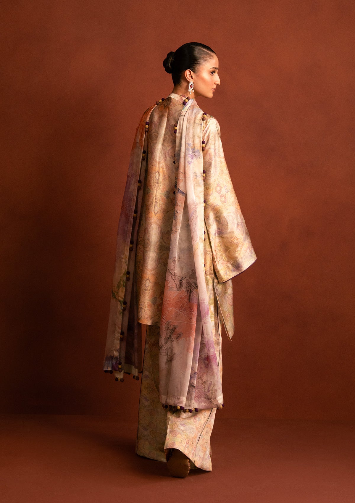 MISS AIK - RTW '25 D2 - LOOK 08 Pastel Yellow Short Shirt with Plazo For Luxury Events - Pakistani Designer Wear for Women in UK | Kifat