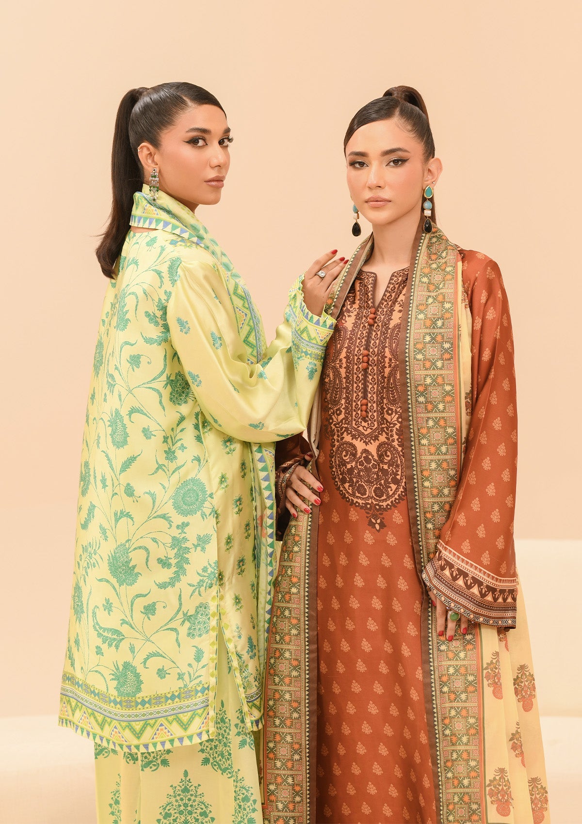 MISS AIK - RTW '24 D1 - LOOK 03 Lime Green Long Shirt For Luxury Events - Pakistani Designer Wear for Women in UK | Kifat