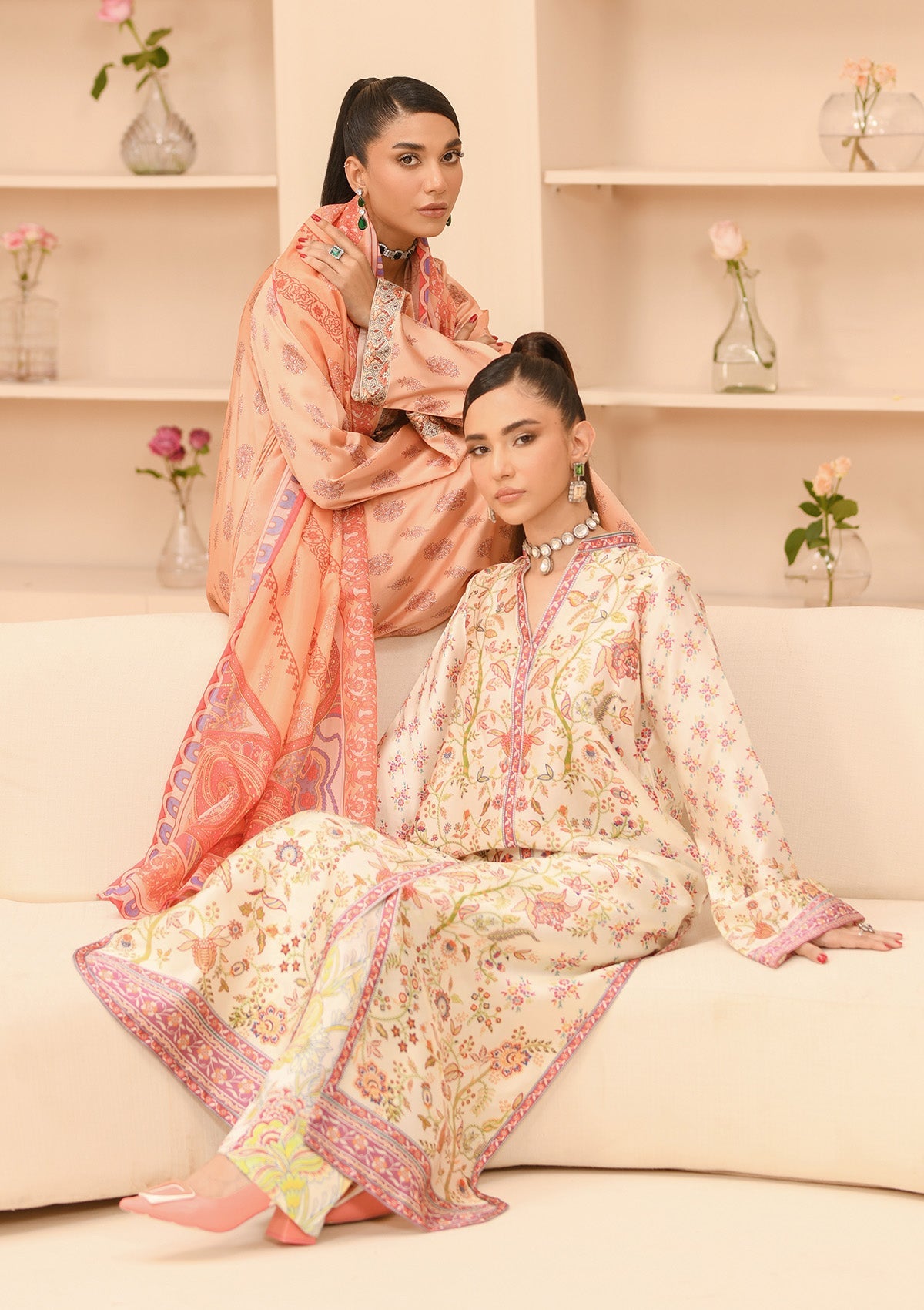 MISS AIK - RTW '24 D1 - LOOK 04 Off White Long Shirt For Luxury Events - Pakistani Designer Wear for Women in UK | Kifat