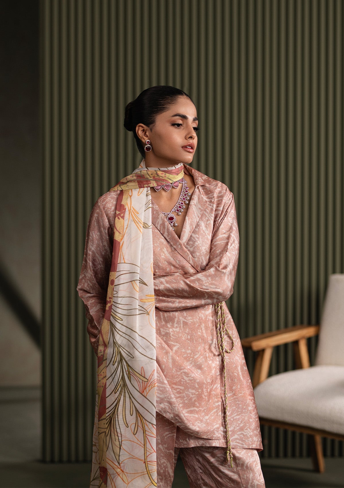 MISS AIK - RTW '25 D1 - LOOK 04 White Short shirt with Plazo For Luxury Events - Pakistani Designer Wear for Women in UK | Kifat