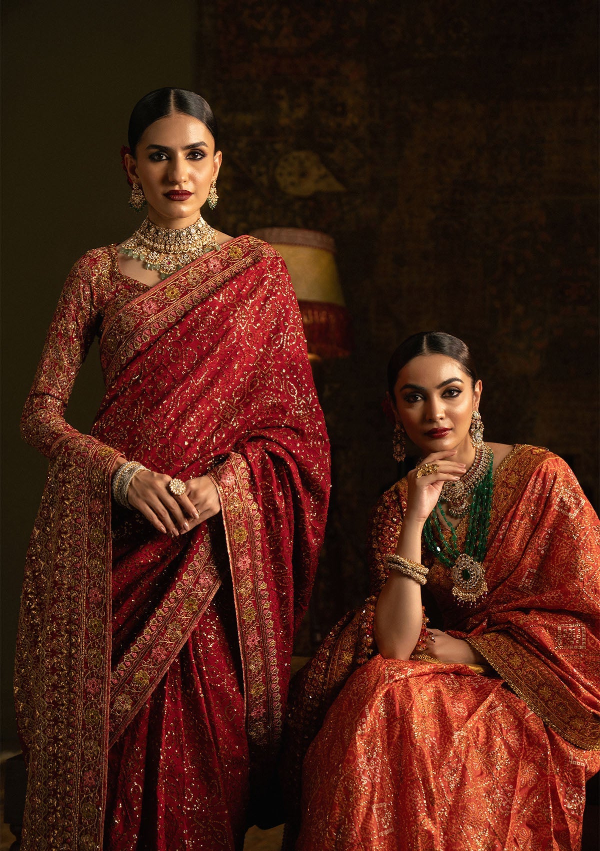 SARI EDIT '25 - LOOK 01 Red Saree For Formal Events - Pakistani Designer Wear for Women in UK | Kifat