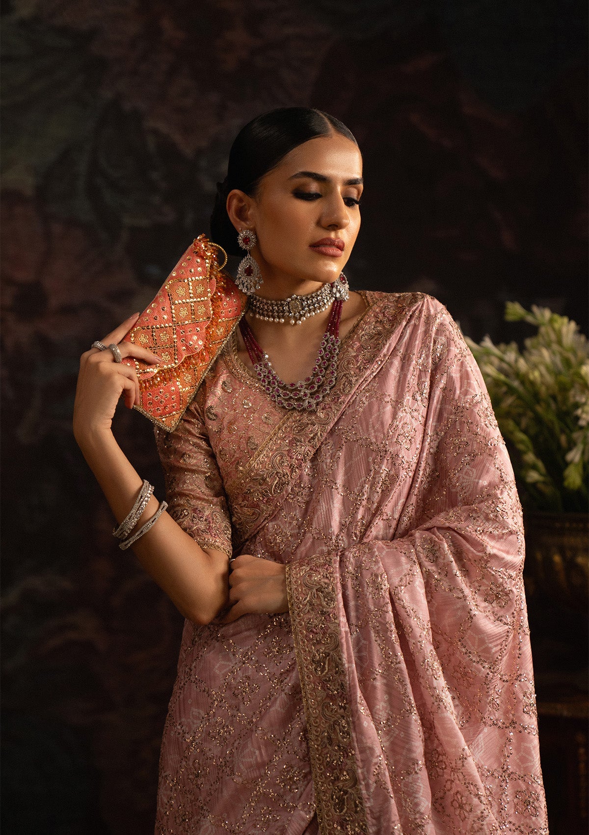 SARI EDIT '25 - LOOK 06 Powder Pink Saree For Formal Events - Pakistani Designer Wear for Women in UK | Kifat