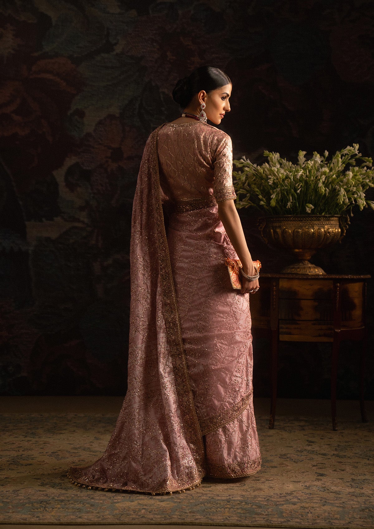 SARI EDIT '25 - LOOK 06 Powder Pink Saree For Formal Events - Pakistani Designer Wear for Women in UK | Kifat