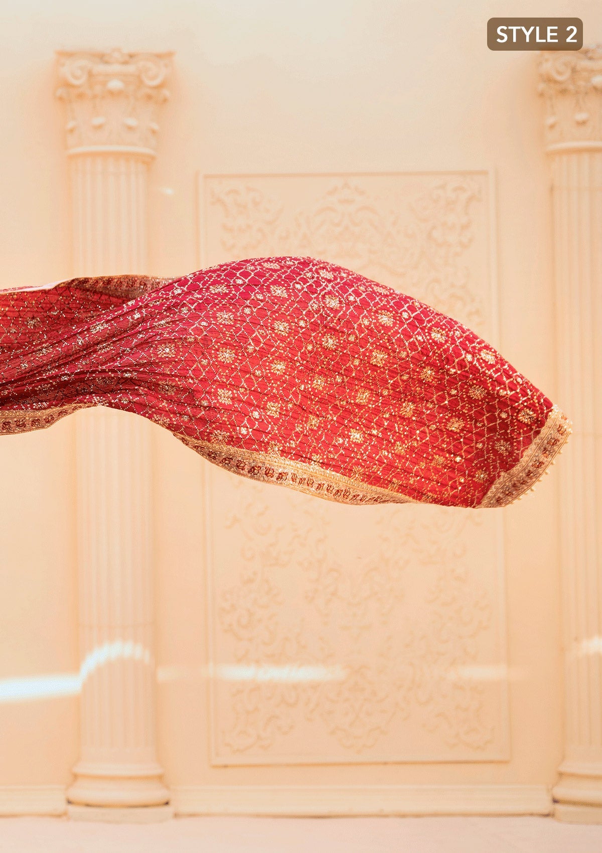 WEDDING FESTIVE 25 VOL. 1 - LOOK 03 Pink LONG SHIRT WITH GHARARA,LONG SHIRT WITH IZAAR PANTS For Wedding Events - Pakistani Designer Wear for Women in UK | Kifat