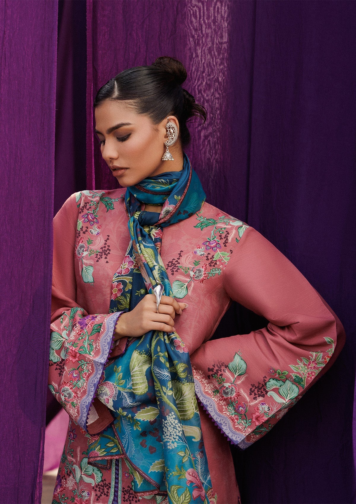 AIK ROZ '25 D2 - KHADDAR - LOOK 02 Pink Short Shirt For Casual Events - Pakistani Designer Wear for Women in UK | Kifat