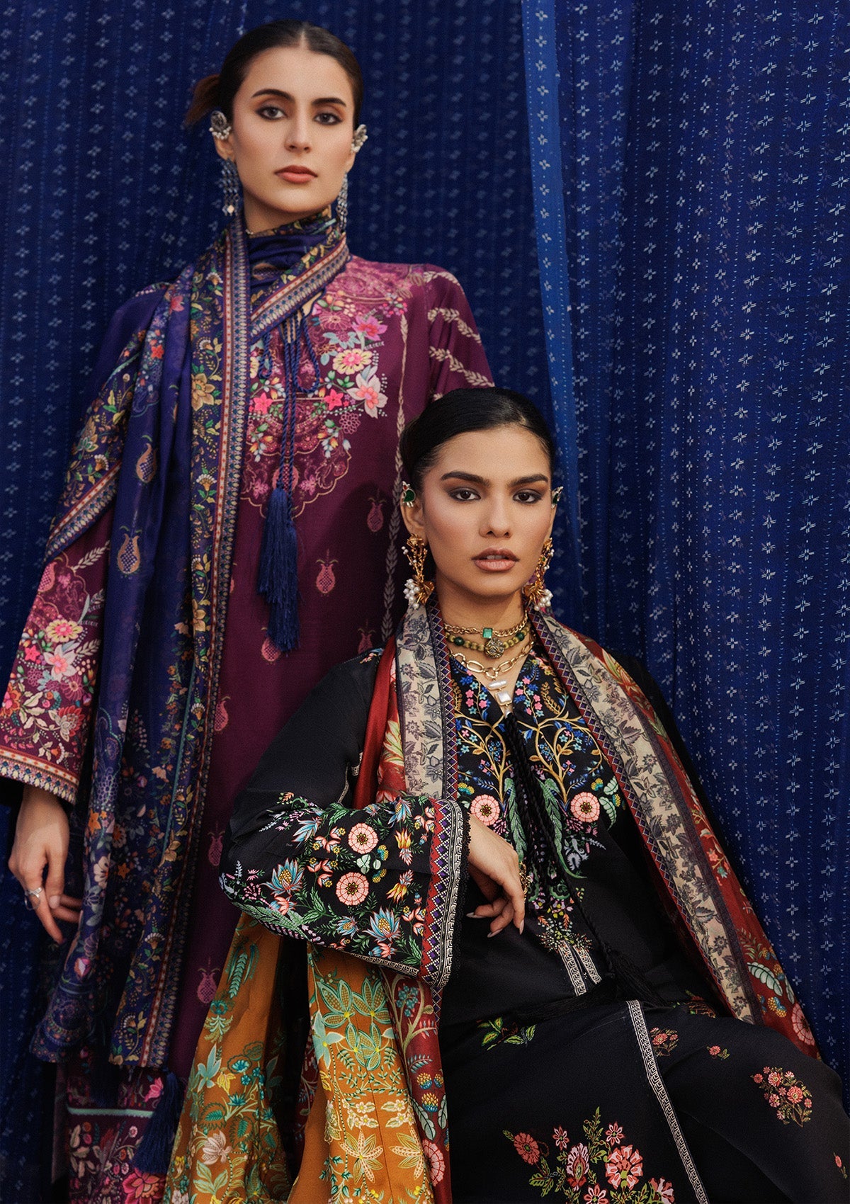 AIK ROZ '25 D2 - KHADDAR - LOOK 04 Purple Long Shirt For Casual Events - Pakistani Designer Wear for Women in UK | Kifat
