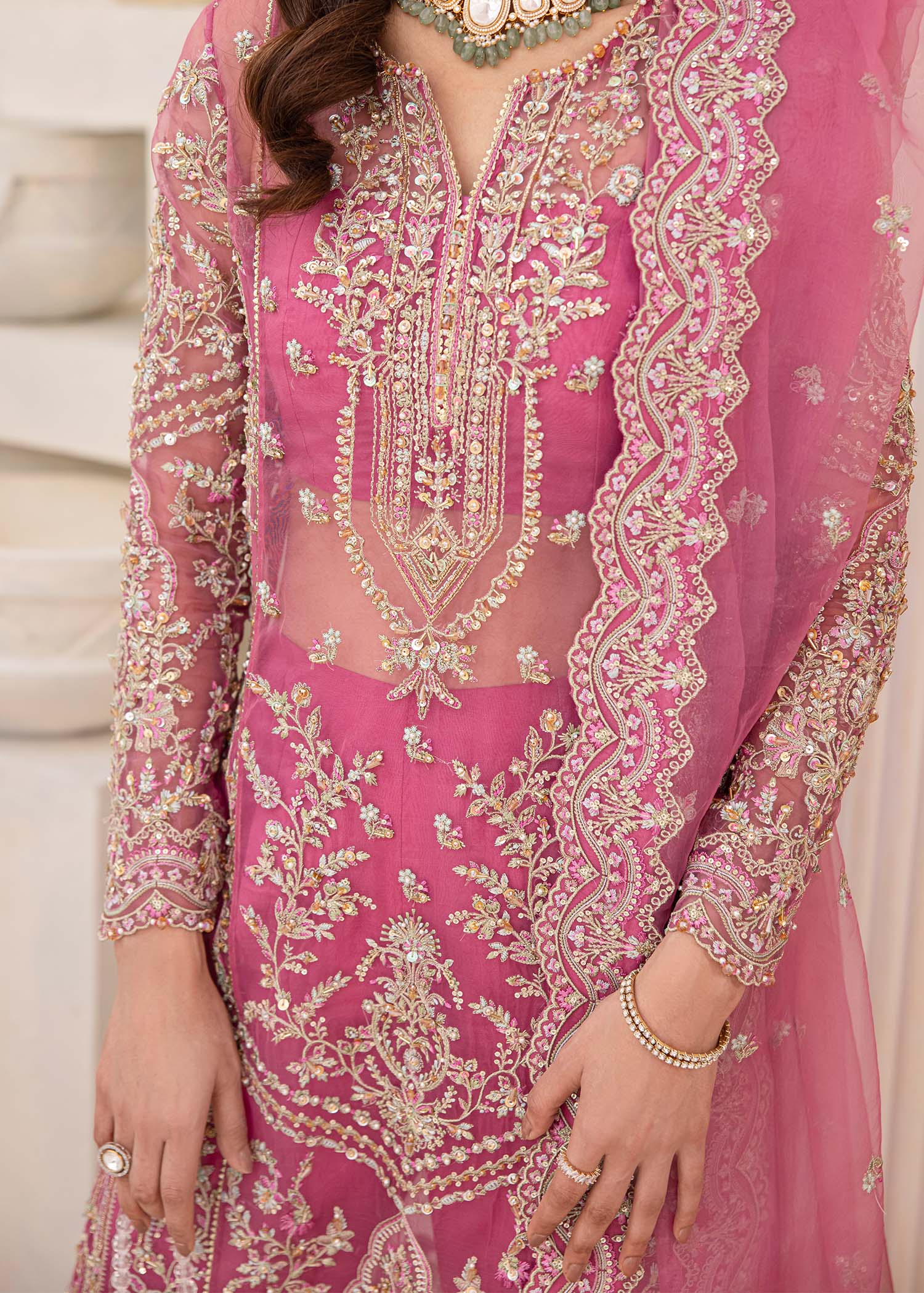Kanwal Malik Mauve shirt with trouser for Luxury Wedding wear - Pakistani Designer Wear for Women in UK | Kifat