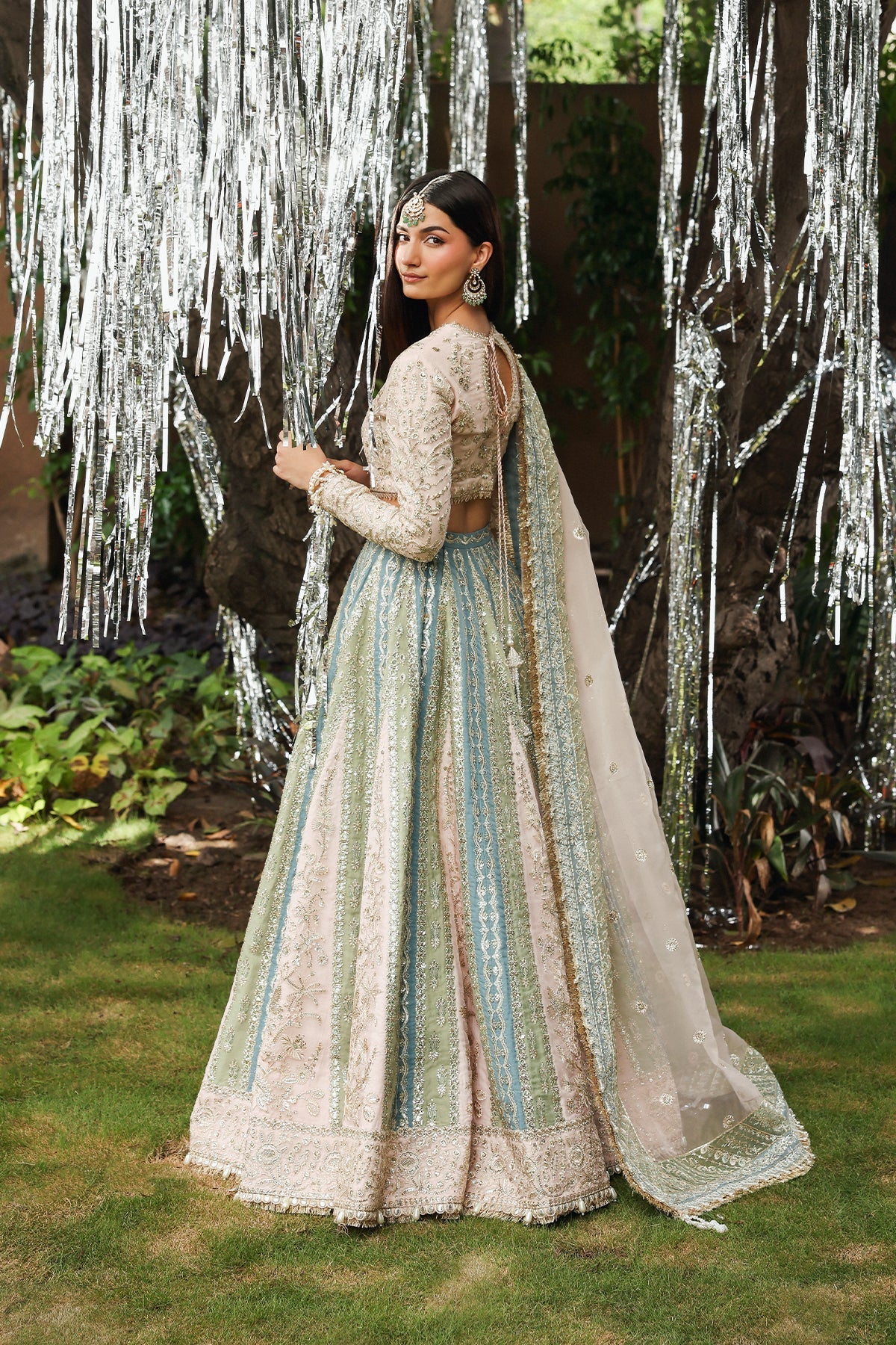 Women Wearing Petalhour Baby Pink Lehnga Choli  For Festive Events - Pakistani Designer Wear For Women In Uk | Kifat