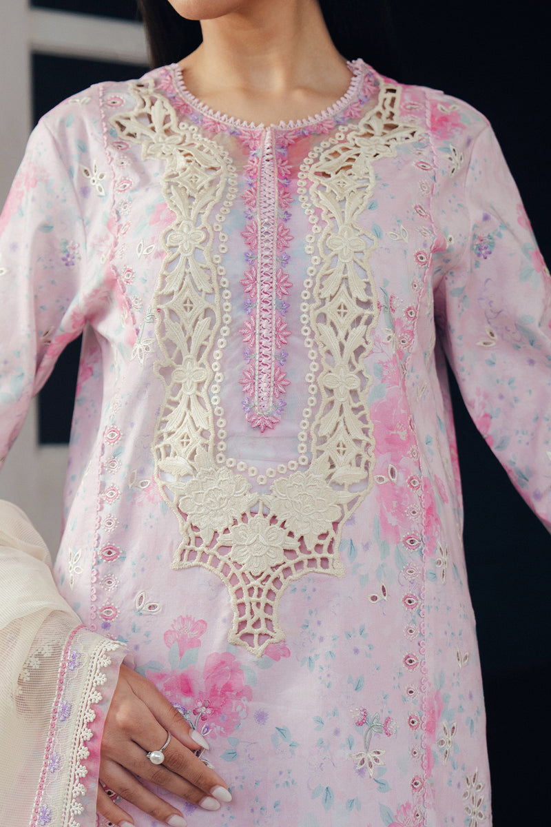 Women Wearing Skydust Light Pink Long Shirt For Luxury Events - Pakistani Designer Wear For Women In UK | Kifat