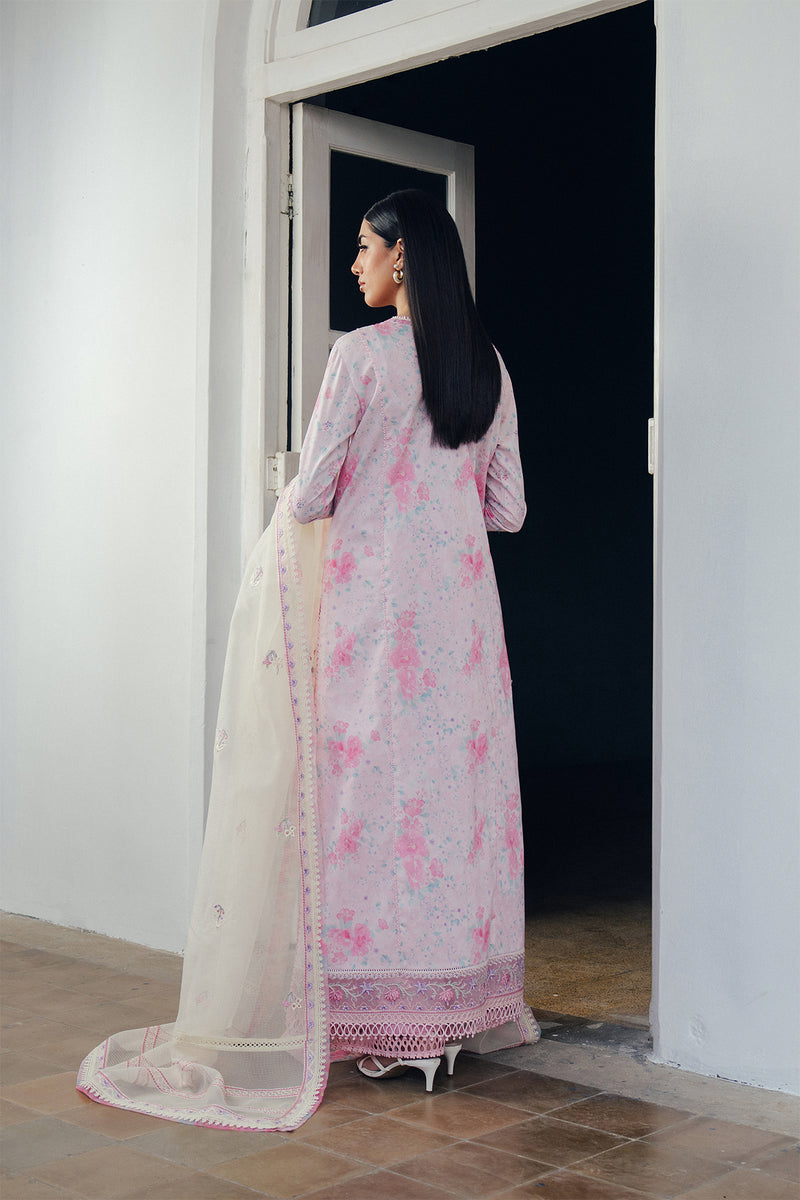Women Wearing Skydust Light Pink Long Shirt For Luxury Events - Pakistani Designer Wear For Women In UK | Kifat